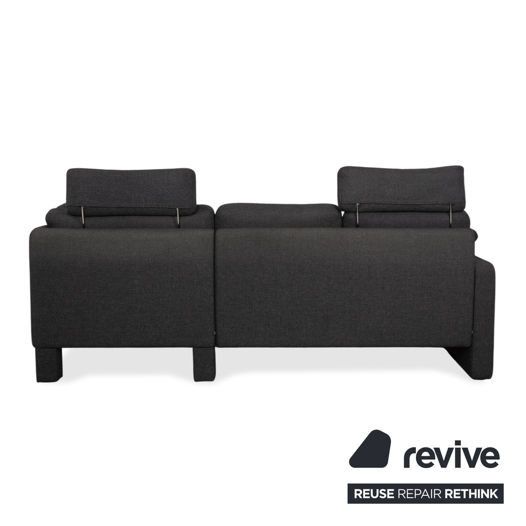 COR Conseta Fabric Corner Sofa Dark Grey Sofa Couch