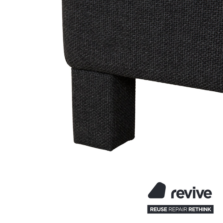 COR Conseta Stoff Ecksofa Dunkelgrau Sofa Couch