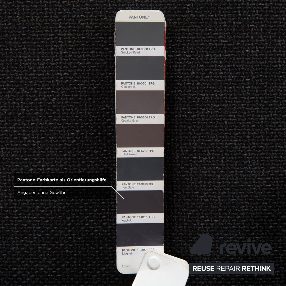 COR Conseta Stoff Ecksofa Dunkelgrau Sofa Couch