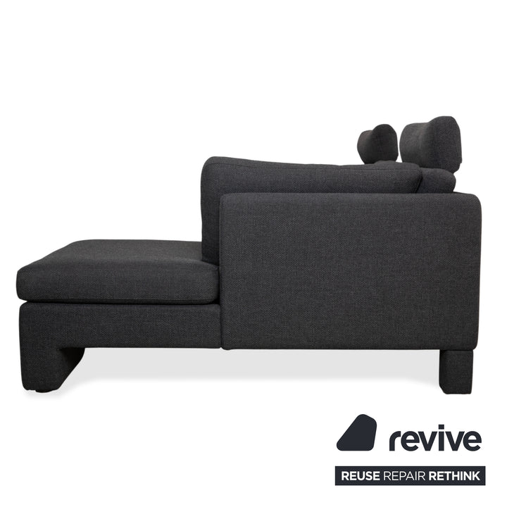 COR Conseta Fabric Corner Sofa Dark Grey Sofa Couch
