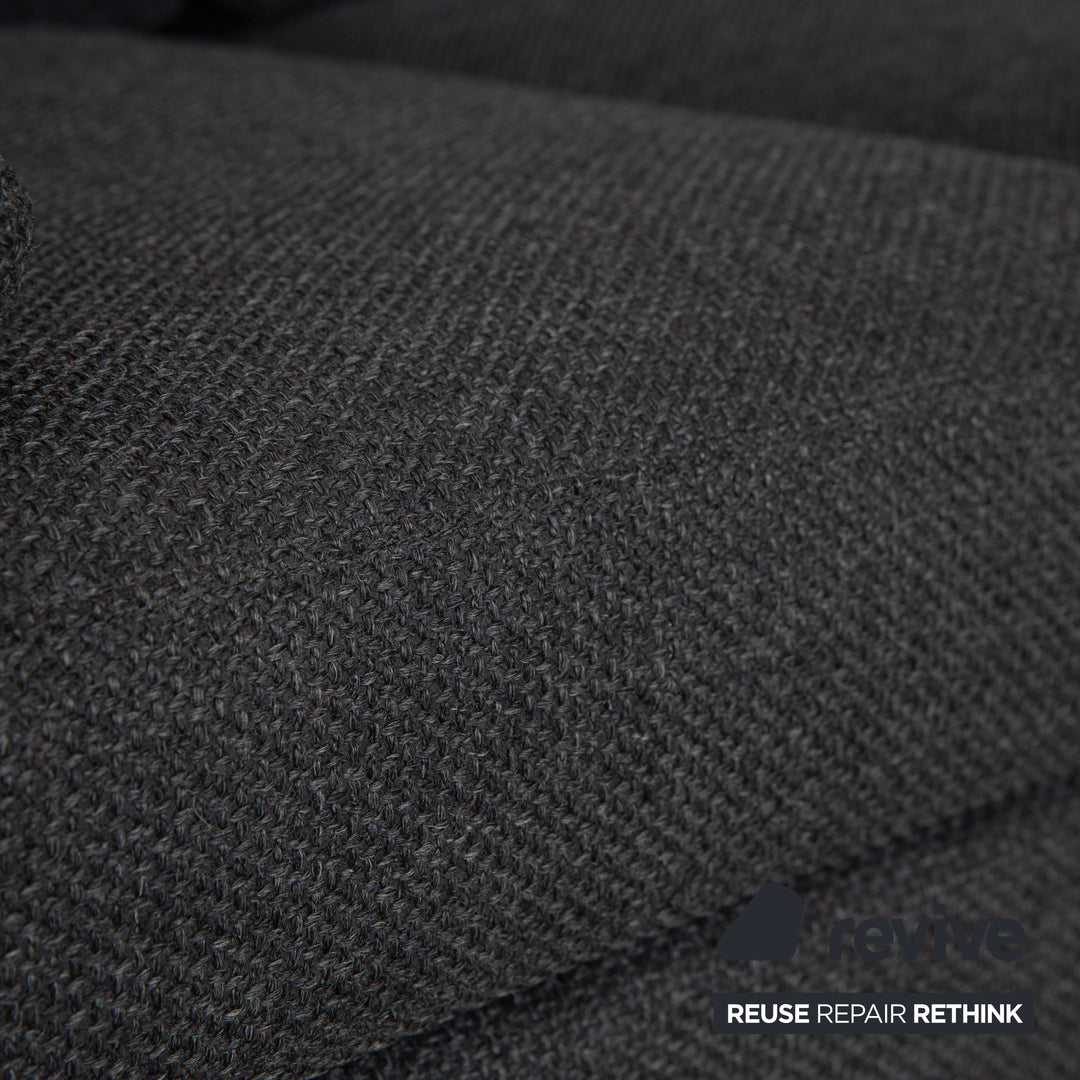 COR Conseta Fabric Corner Sofa Dark Grey Sofa Couch