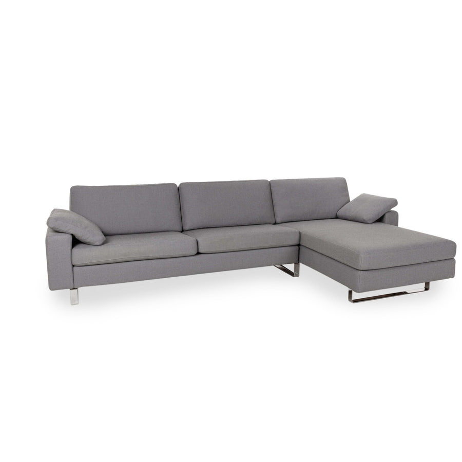 Cor Conseta Fabric Corner Sofa Grey Recamiere Right Sofa Couch