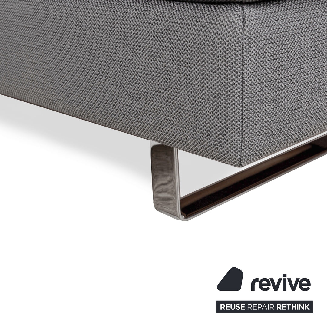 Cor Conseta Fabric Corner Sofa Grey Recamiere Right Sofa Couch