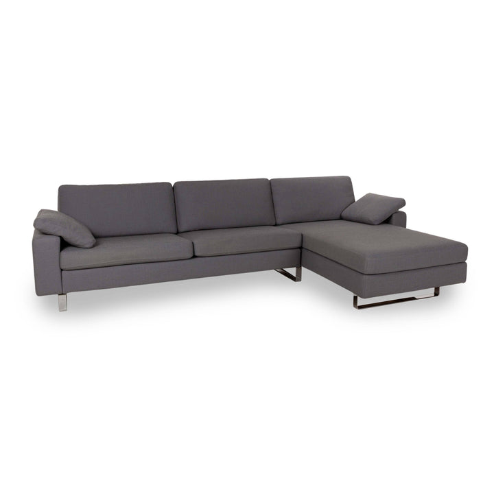 Cor Conseta Fabric Corner Sofa Grey Recamiere Right Sofa Couch