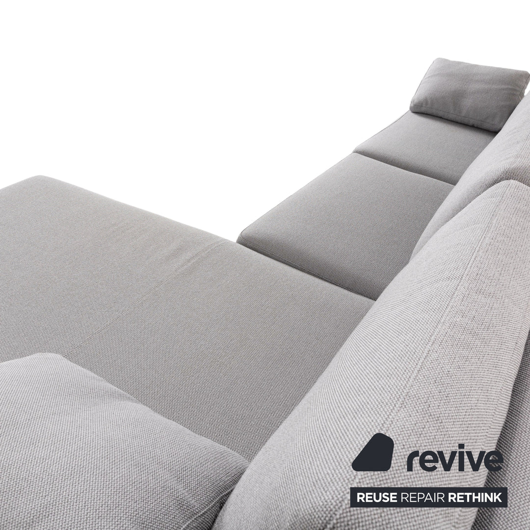 Cor Conseta Fabric Corner Sofa Grey Recamiere Right Sofa Couch