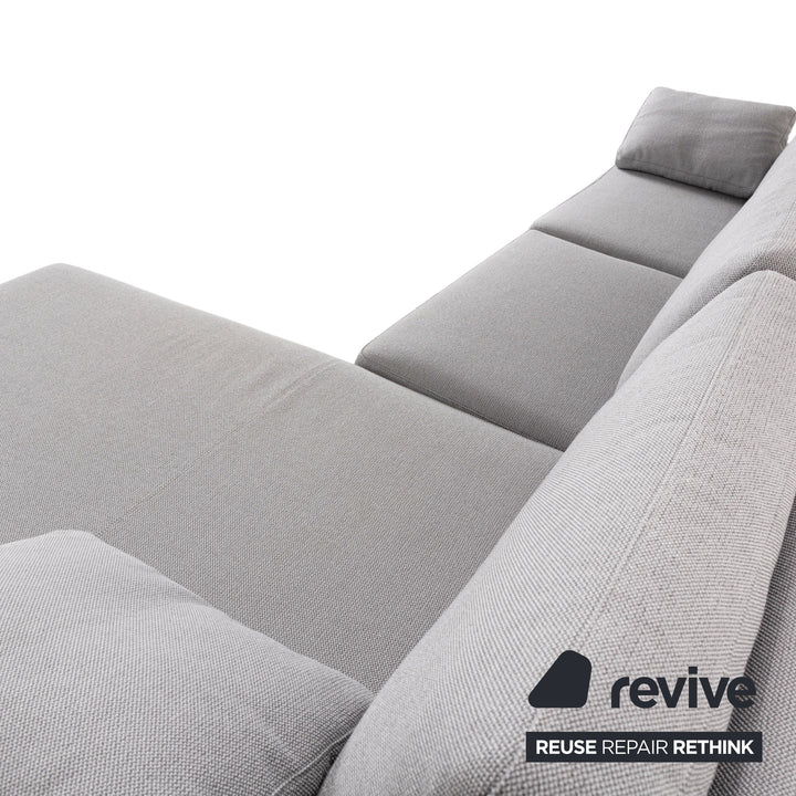 Cor Conseta Fabric Corner Sofa Grey Recamiere Right Sofa Couch