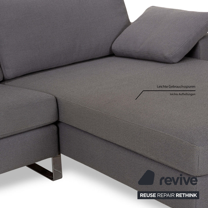 Cor Conseta Stoff Ecksofa Grau Recamiere Rechts Sofa Couch