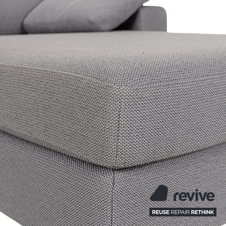 Cor Conseta Fabric Corner Sofa Grey Recamiere Right Sofa Couch