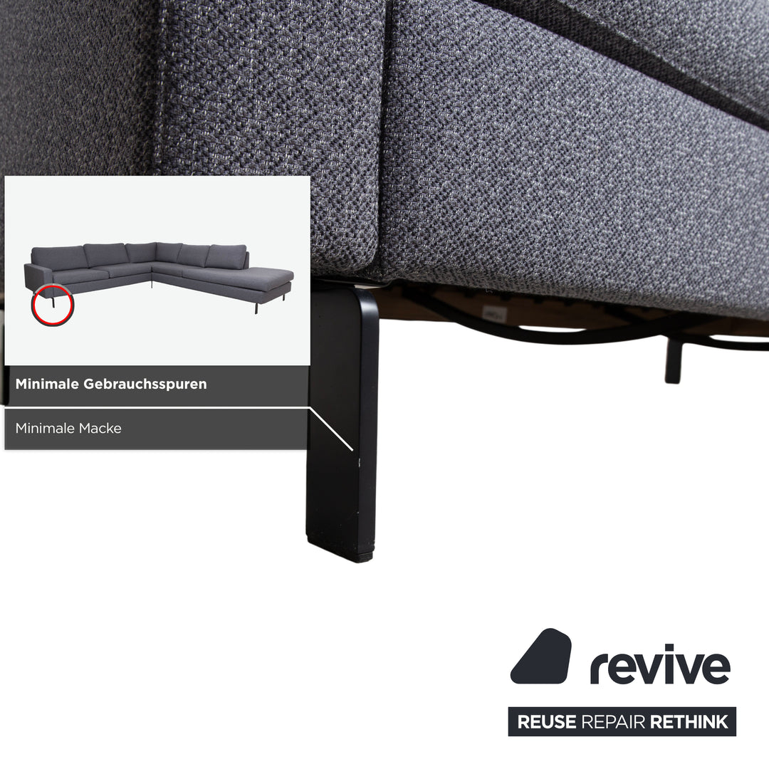 Canapé d'angle en tissu gris COR Conseta