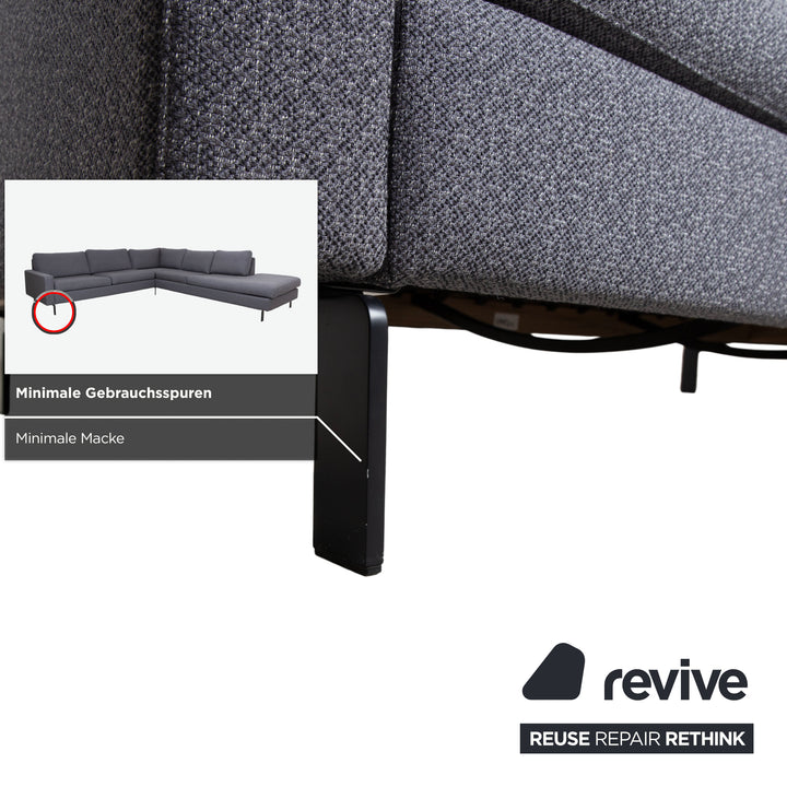 COR Conseta Fabric Corner Sofa Grey Sofa Couch
