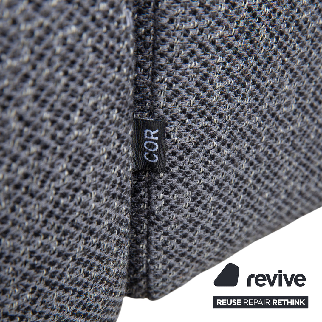 Canapé d'angle en tissu gris COR Conseta