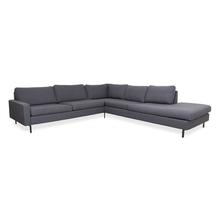 COR Conseta Fabric Corner Sofa Grey Sofa Couch