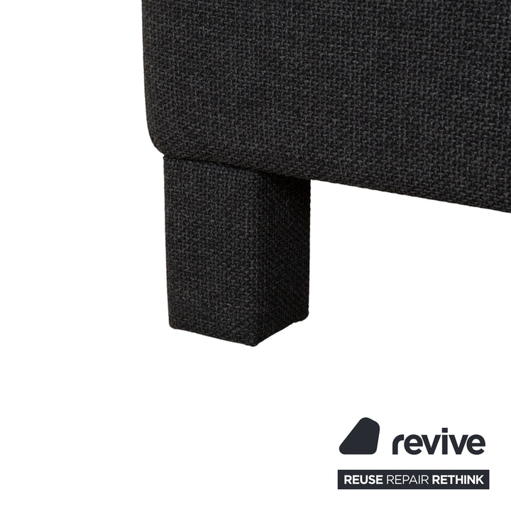 COR Conseta Fabric Corner Sofa Ottoman Dark Grey Sofa Couch