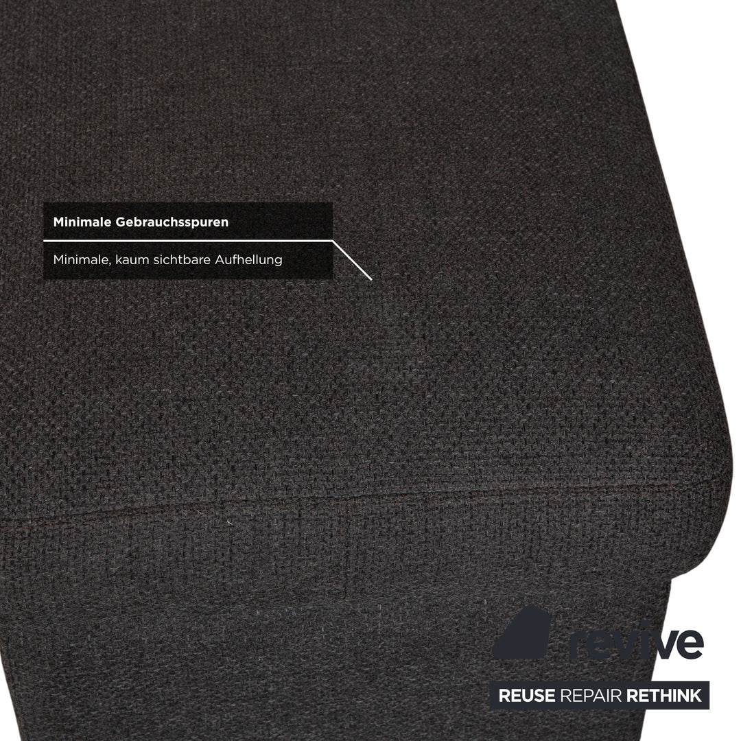 COR Conseta Stoff Ecksofa Hocker Dunkelgrau Sofa Couch