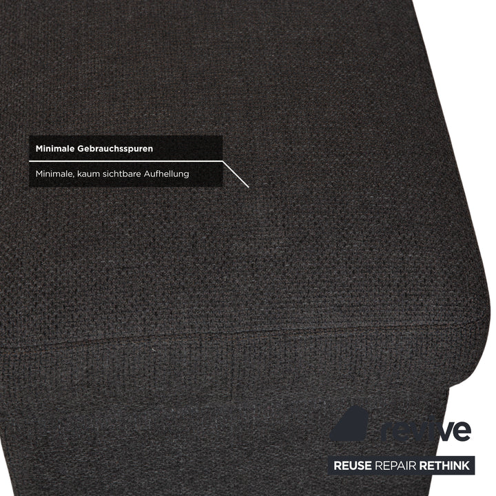 COR Conseta Stoff Ecksofa Hocker Dunkelgrau Sofa Couch