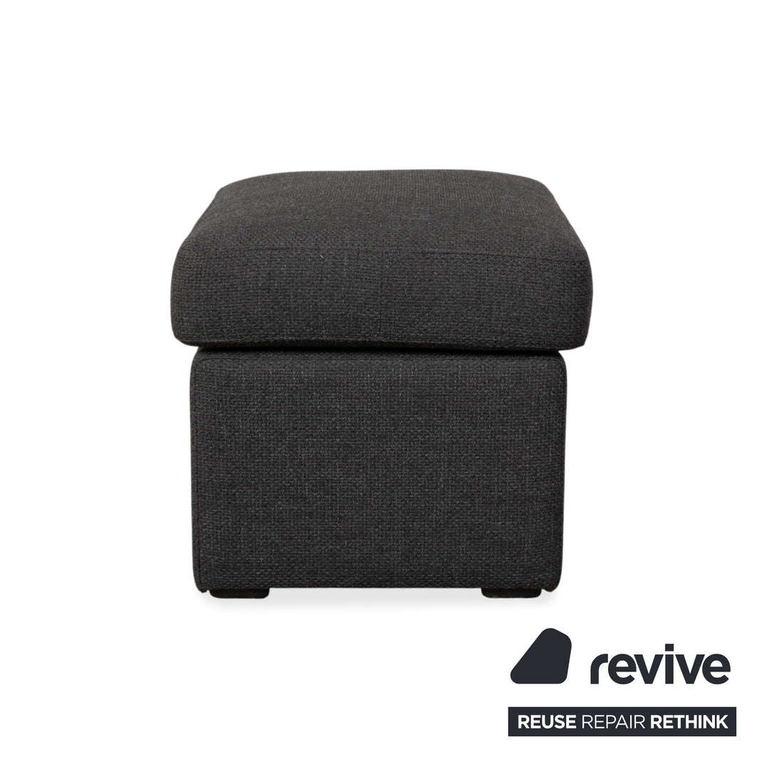 COR Conseta Fabric Corner Sofa Ottoman Dark Grey Sofa Couch