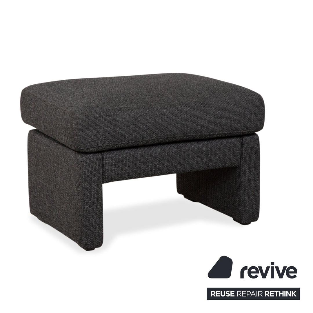 COR Conseta Stoff Ecksofa Hocker Dunkelgrau Sofa Couch