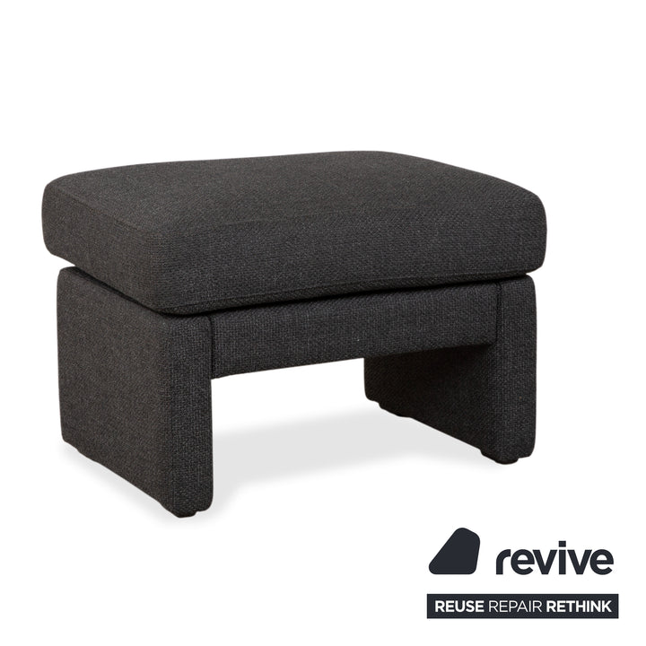 COR Conseta Stoff Ecksofa Hocker Dunkelgrau Sofa Couch
