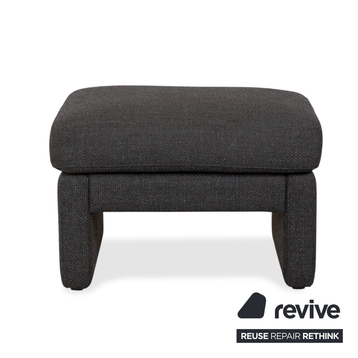 COR Conseta Fabric Corner Sofa Ottoman Dark Grey Sofa Couch