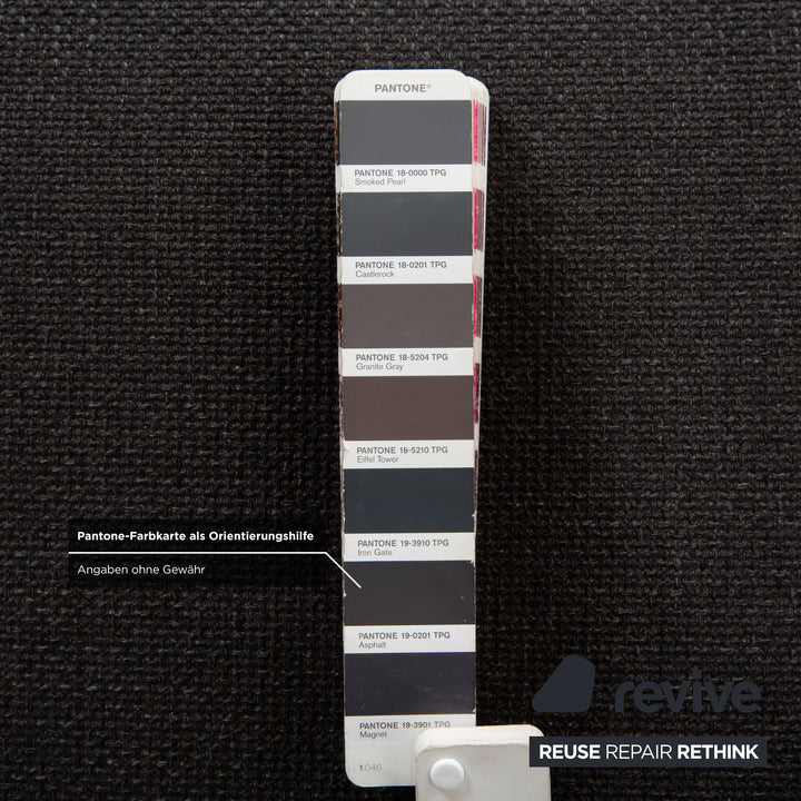 COR Conseta Stoff Ecksofa Hocker Dunkelgrau Sofa Couch