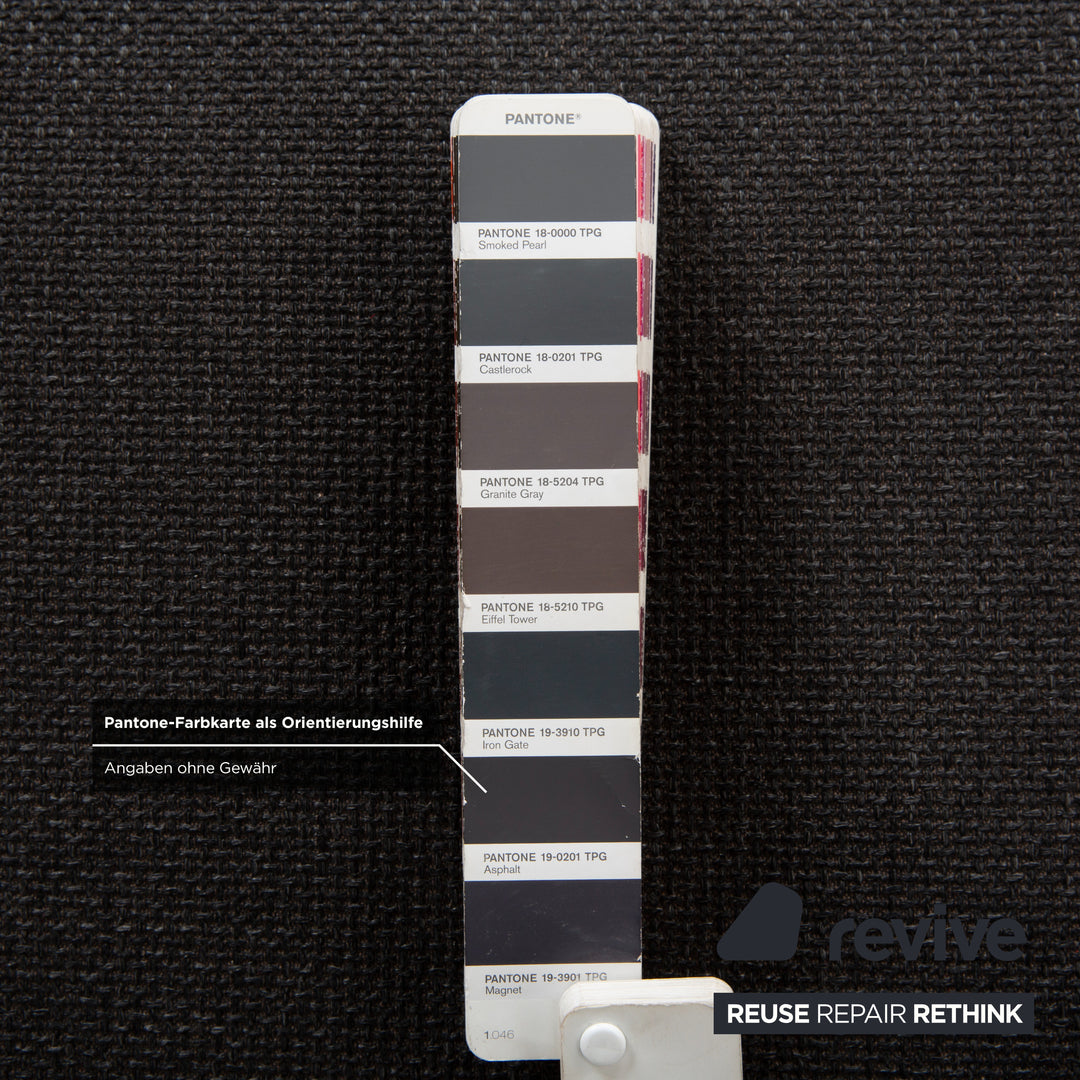 COR Conseta Fabric Corner Sofa Ottoman Dark Grey Sofa Couch