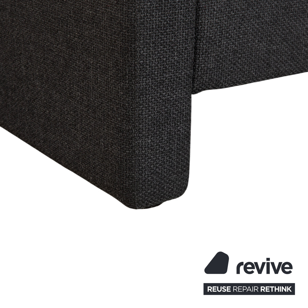 COR Conseta Stoff Ecksofa Hocker Dunkelgrau Sofa Couch