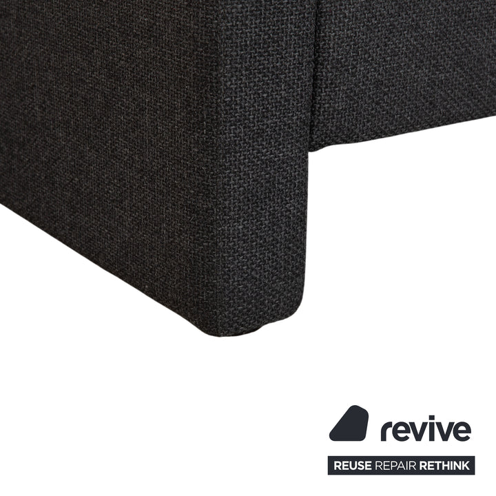 COR Conseta Stoff Ecksofa Hocker Dunkelgrau Sofa Couch