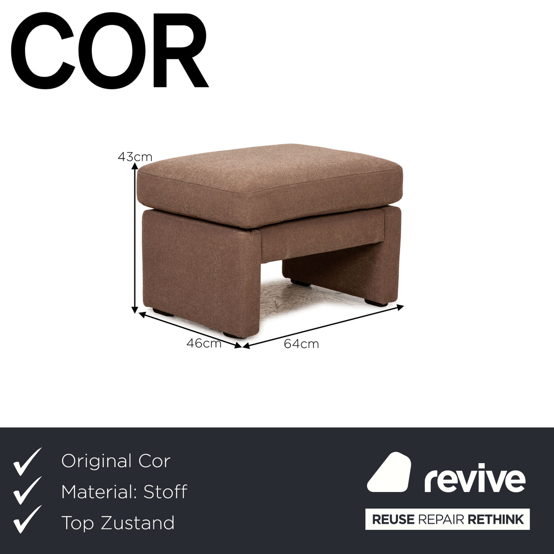 Cor Conseta fabric stool beige