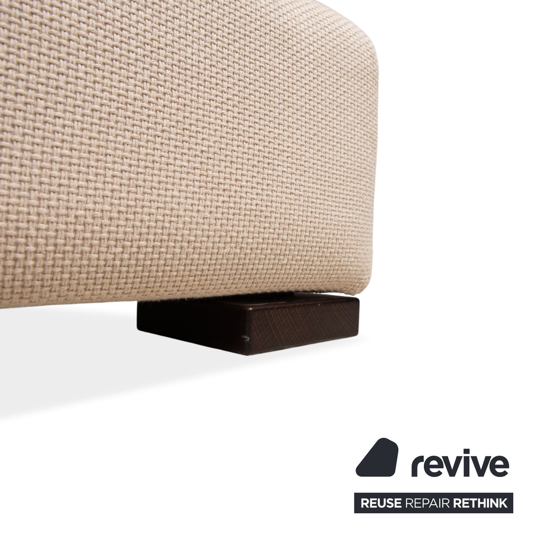 Tabouret en tissu Cor Conseta crème