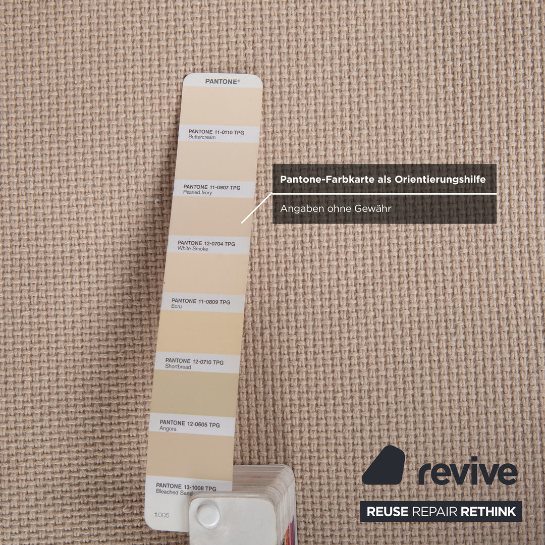 Tabouret en tissu Cor Conseta crème