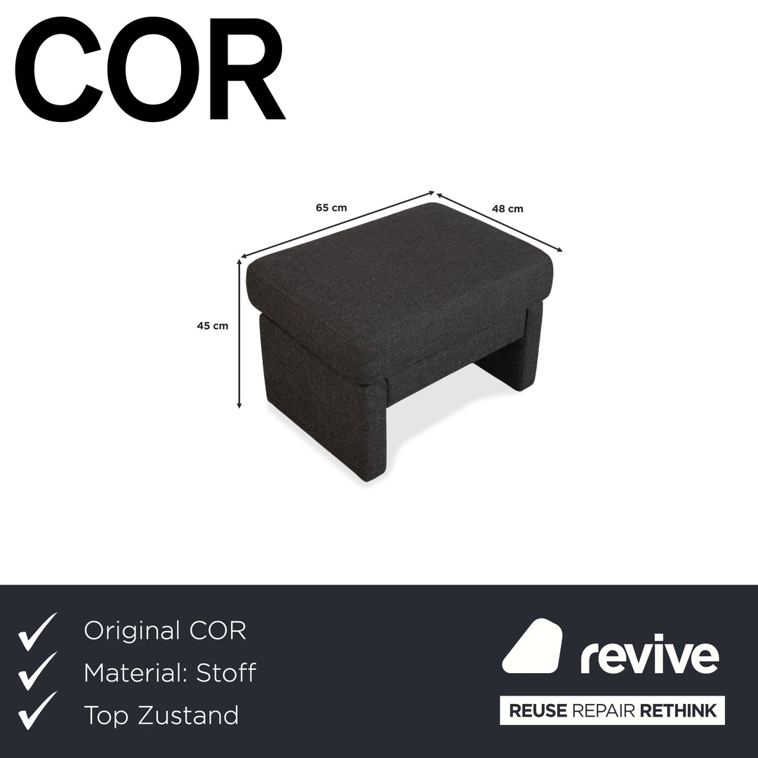 COR Conseta fabric stool dark gray