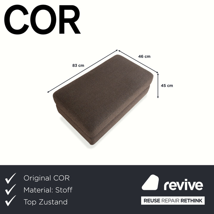 COR Conseta Stoff Hocker Grau