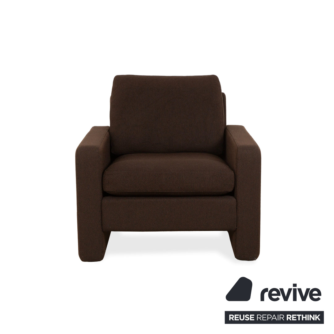 Fauteuil en tissu Cor Conseta marron foncé