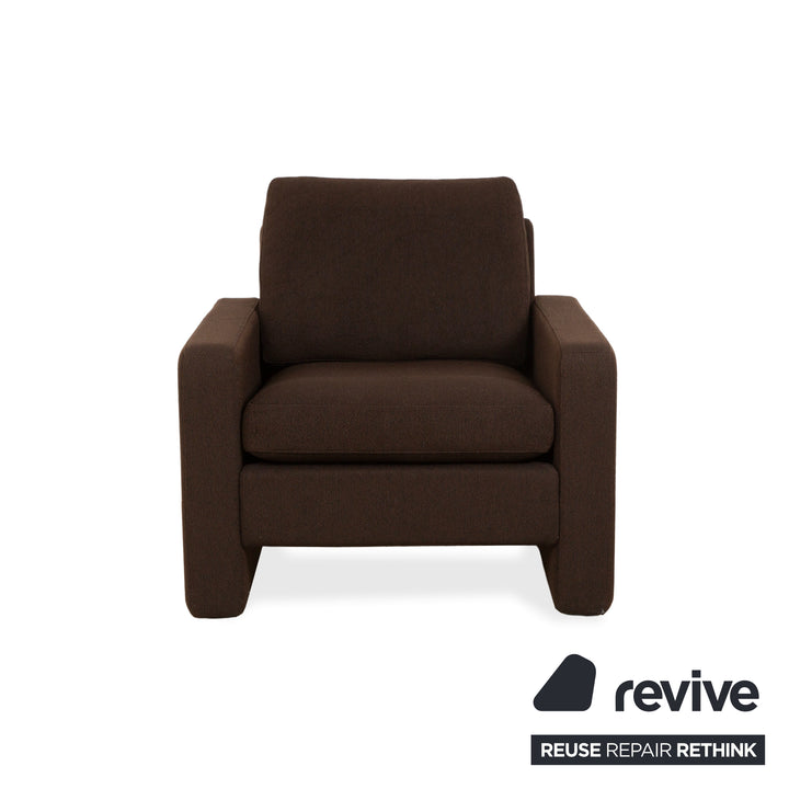 Fauteuil en tissu Cor Conseta marron foncé