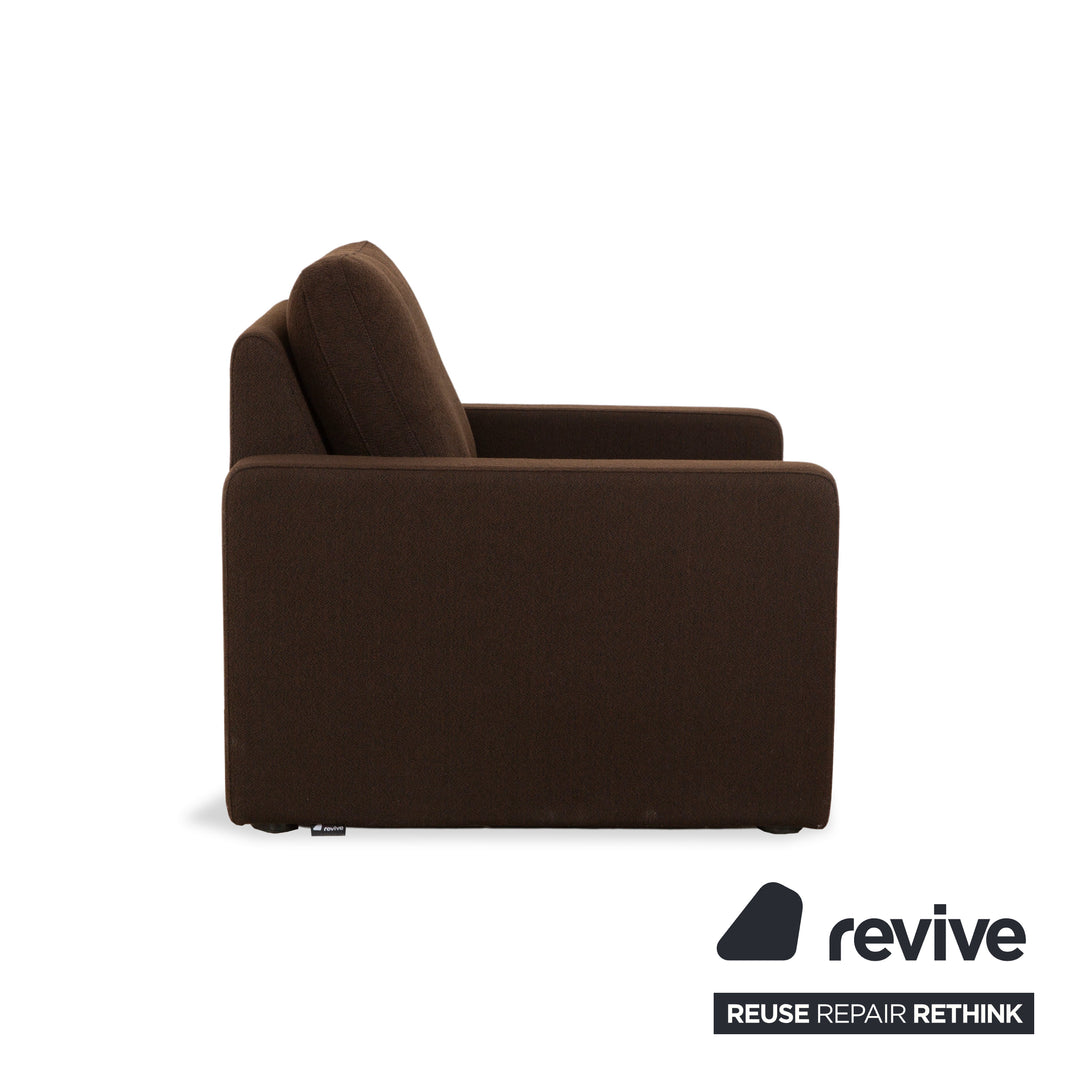 Fauteuil en tissu Cor Conseta marron foncé