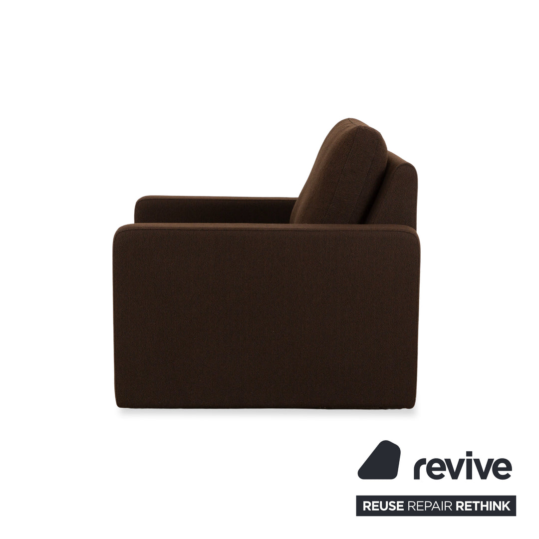 Fauteuil en tissu Cor Conseta marron foncé