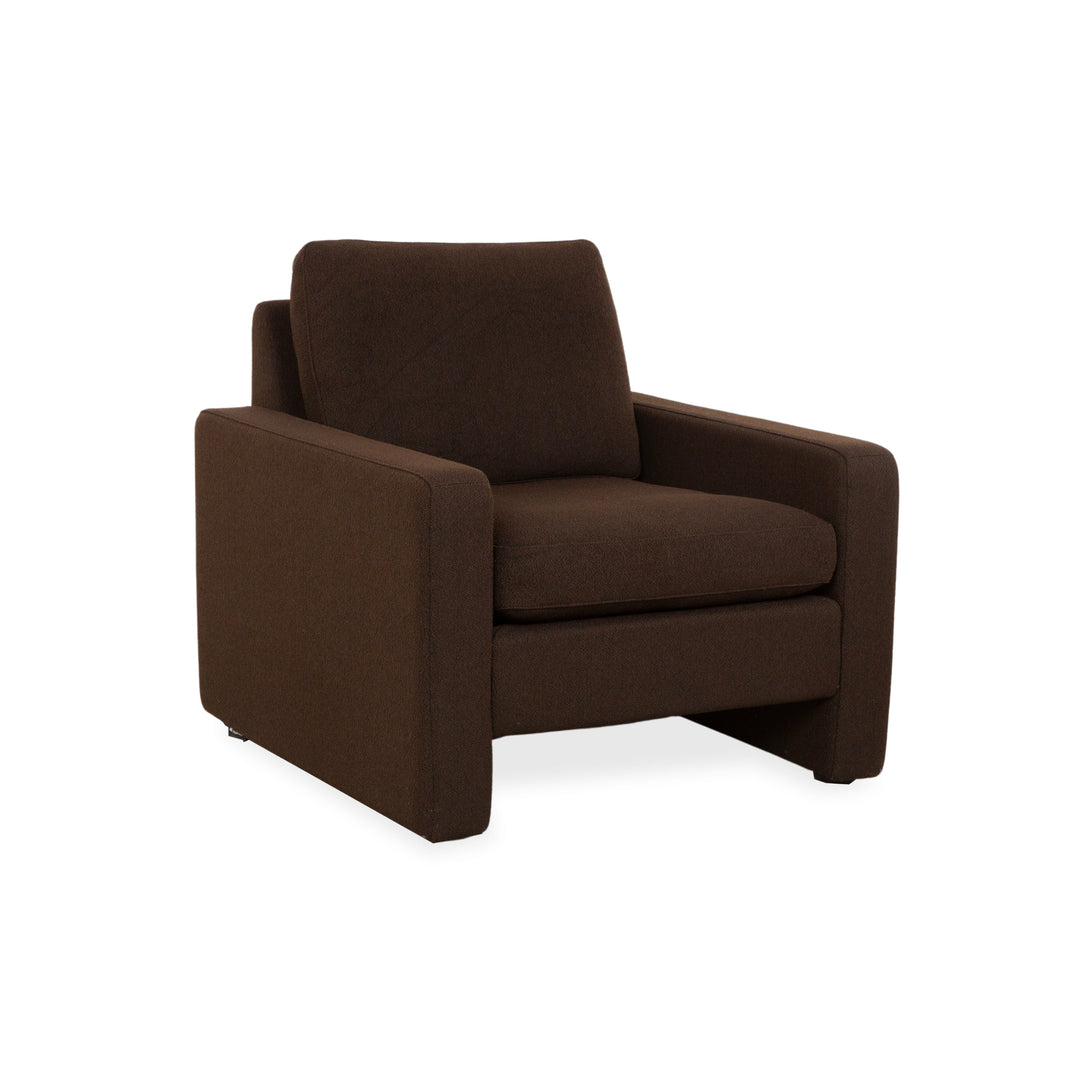 Fauteuil en tissu Cor Conseta marron foncé