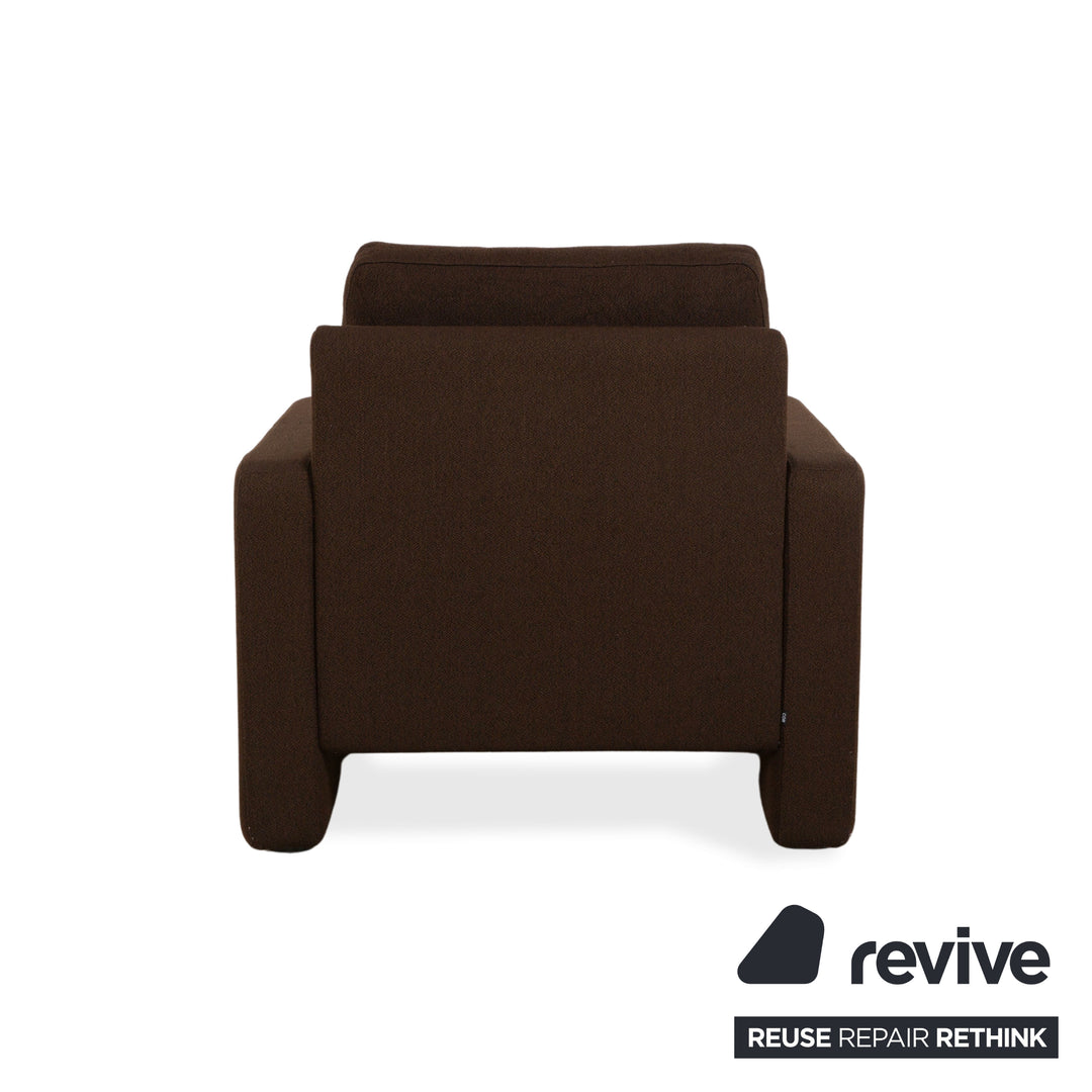 Fauteuil en tissu Cor Conseta marron foncé
