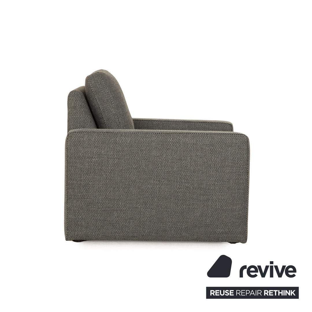 Fauteuil COR Conseta en tissu gris housse neuve