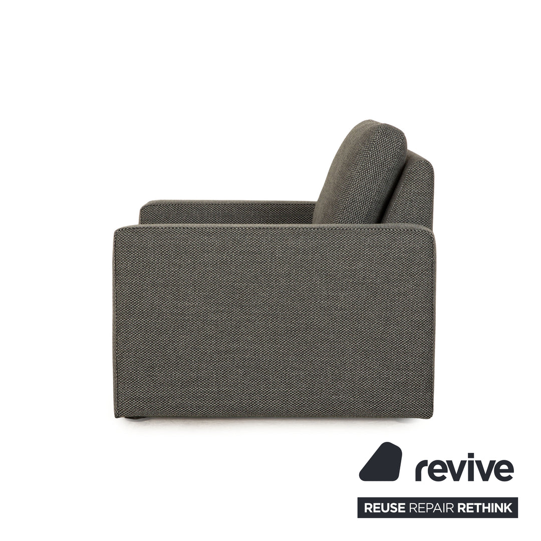 Fauteuil COR Conseta en tissu gris housse neuve