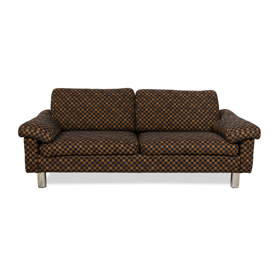 Cor Conseta Fabric Sofa Couch Two-Seater Black Brown