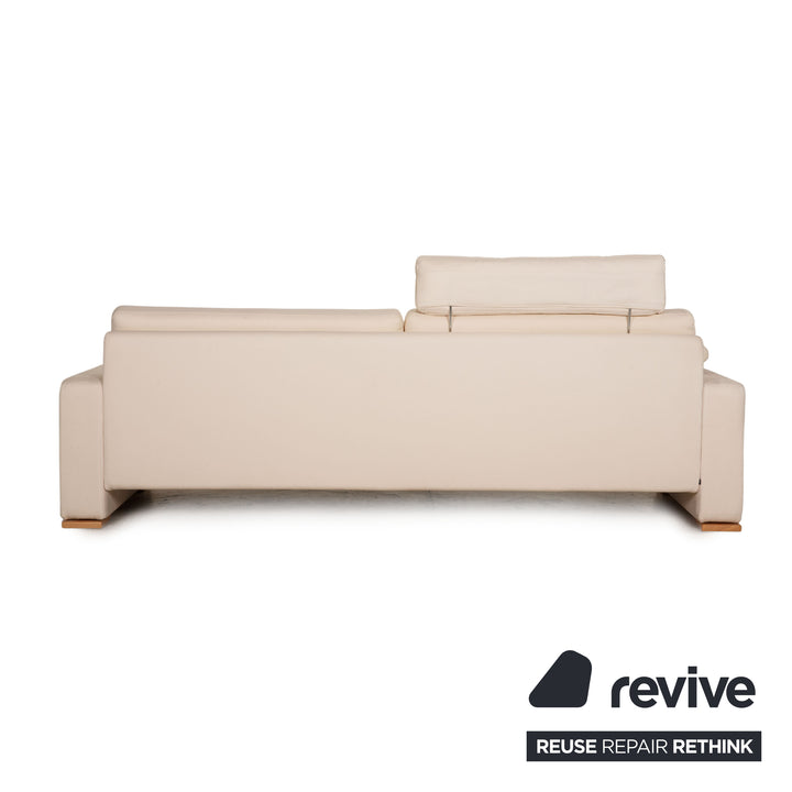 Cor Conseta Stoff Sofa Creme Dreisitzer Couch