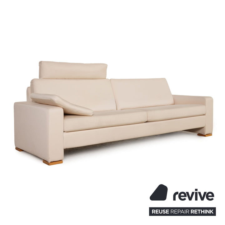 Cor Conseta Stoff Sofa Creme Dreisitzer Couch