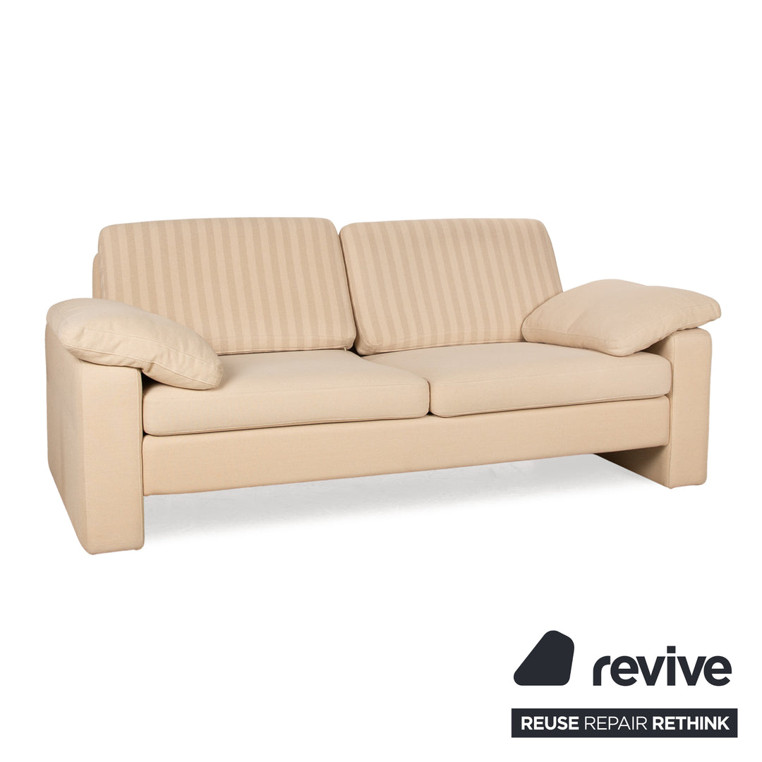 Cor Conseta Stoff Sofa Garnitur Creme 2x Zweisitzer Couch