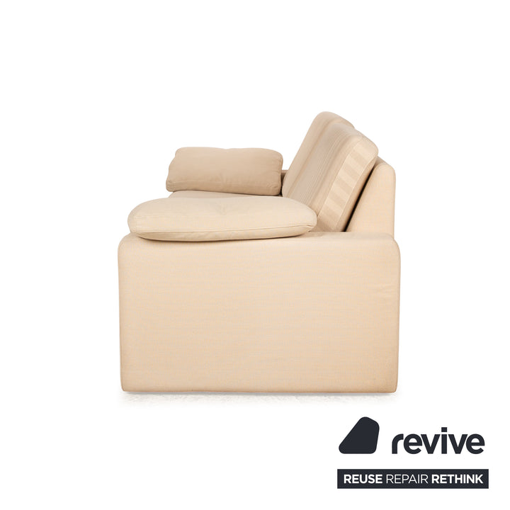 Cor Conseta Stoff Sofa Garnitur Creme 2x Zweisitzer Couch