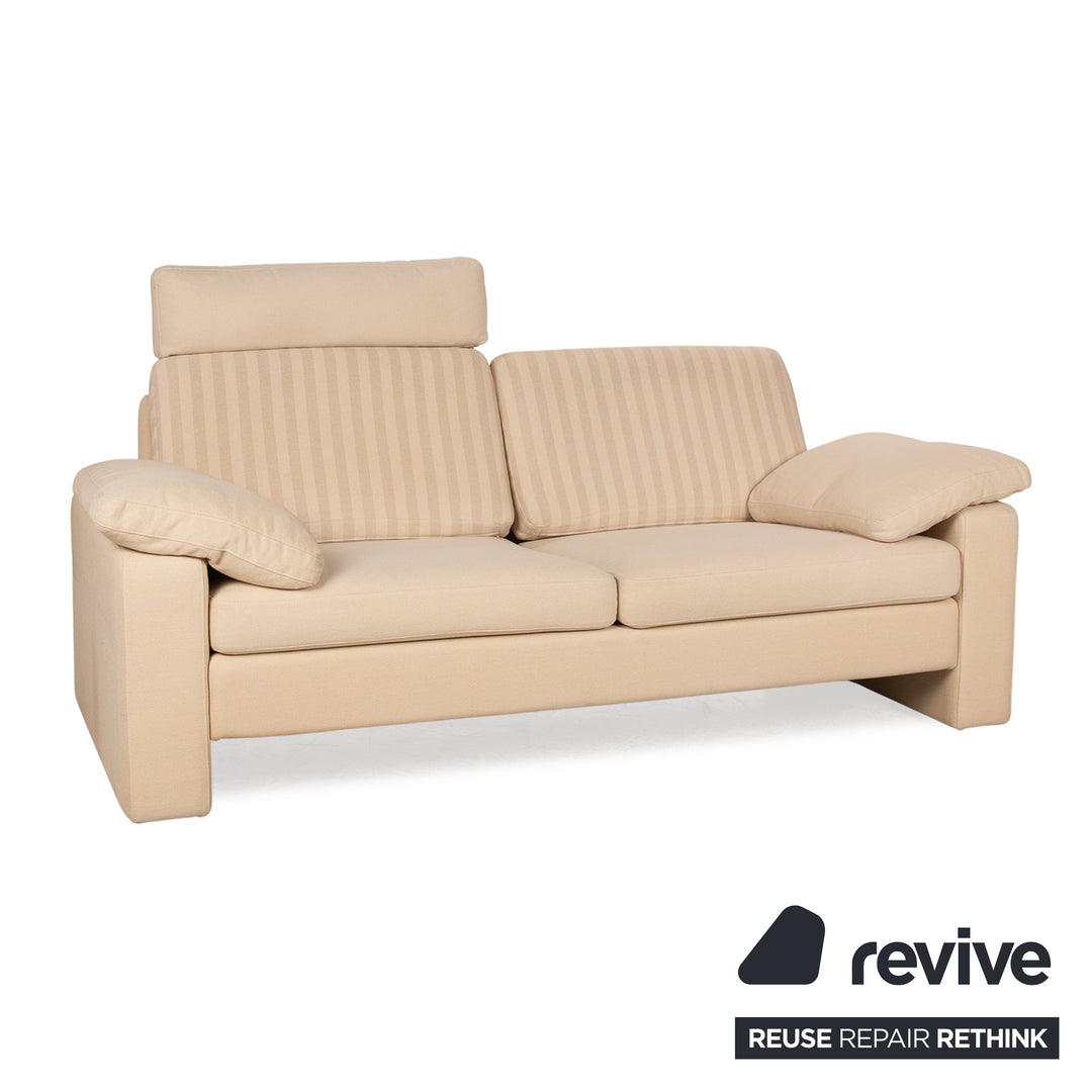 Cor Conseta Stoff Sofa Garnitur Creme 2x Zweisitzer Couch