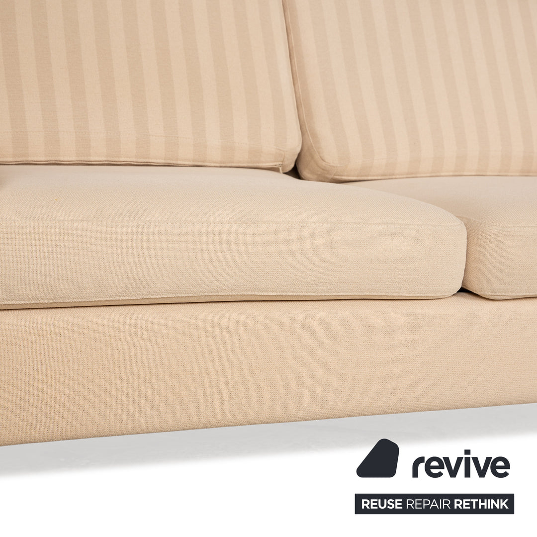 Cor Conseta Stoff Sofa Garnitur Creme 2x Zweisitzer Couch