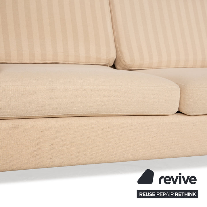 Cor Conseta Stoff Sofa Garnitur Creme 2x Zweisitzer Couch