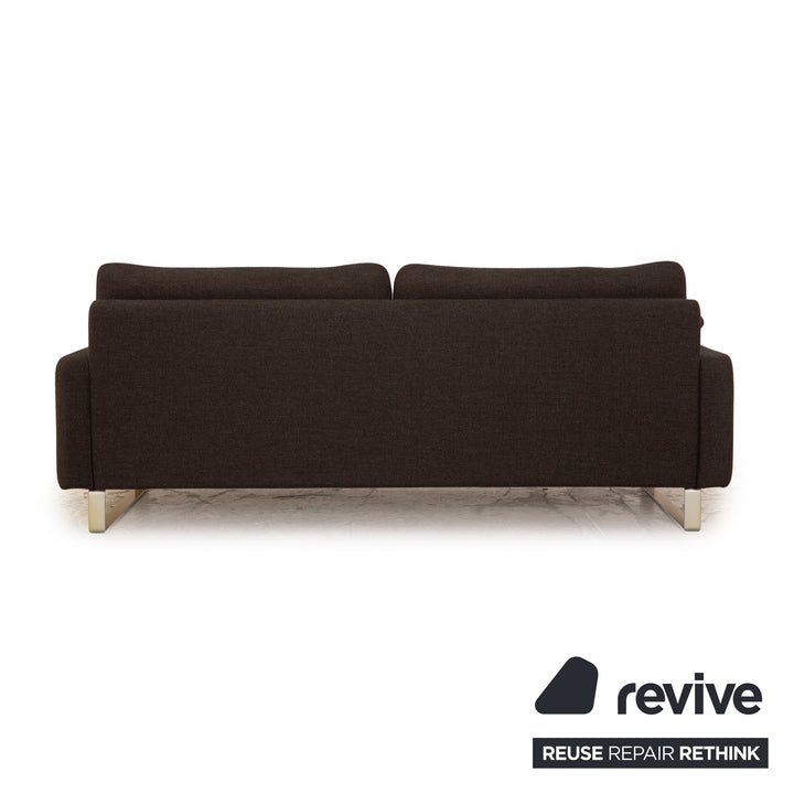 Cor Conseta Stoff Sofa Garnitur Grau Zweisitzer Hocker Couch