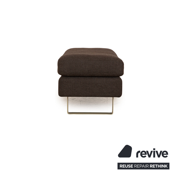 Cor Conseta Stoff Sofa Garnitur Grau Zweisitzer Hocker Couch
